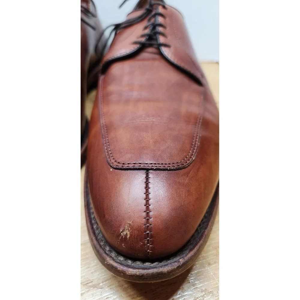 Allen Edmonds Delray Brown Leather Split Toe Derby Dress Shoes 11.5 D 1298